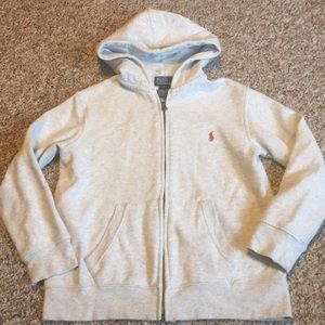 Polo Ralph Lauren Zip-up Hoody Gray with red 7